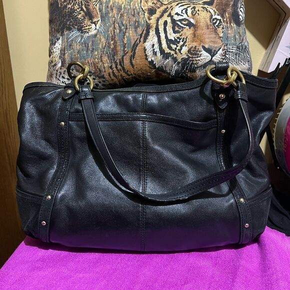 Coach F20812  Large Alexandra Python  Chain Leather  Shoulder Bag - Picture 2 of 9